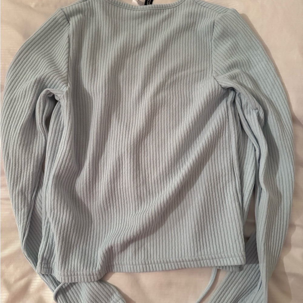 H&M Soft Blue Ribbed Top